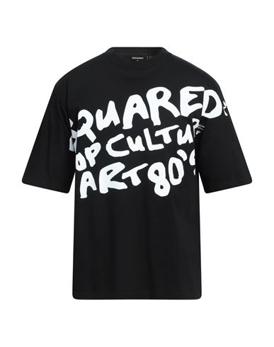 Dsquared2 Slogan-print Cotton T-shirt In Black