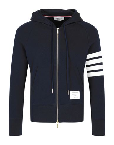 THOM BROWNE THOM BROWNE CLASSIC LOOPBACK 4-BAR FULL ZIP HOODIE MAN SWEATSHIRT MULTICOLORED SIZE XL COTTON 