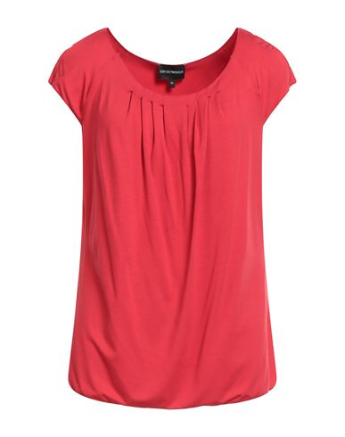 EMPORIO ARMANI EMPORIO ARMANI WOMAN T-SHIRT RED SIZE 16 VISCOSE, ELASTANE 