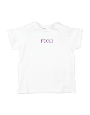 Pucci Newborn Girl T-shirt White Size 3 Cotton, Elastane In White