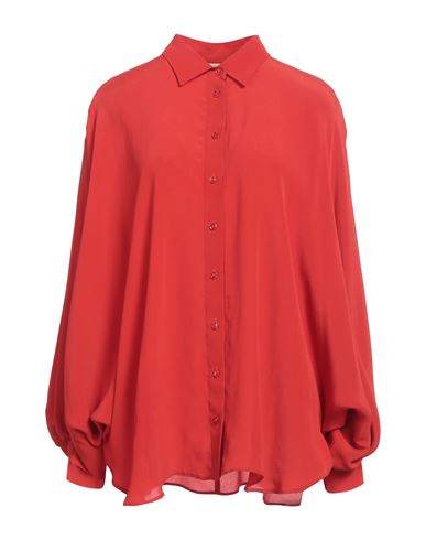 Shop Twinset Woman Shirt Red Size 4 Viscose, Silk