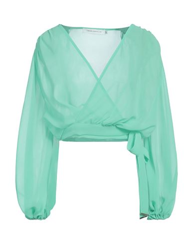 SIMONA CORSELLINI SIMONA CORSELLINI WOMAN TOP LIME GREEN SIZE 6 POLYESTER 