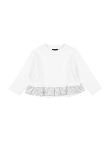 Emporio Armani Toddler Girl Sweatshirt White Size 6 Cotton, Polyester In White