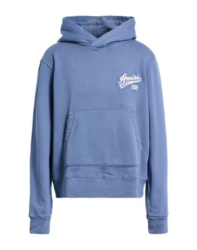 Amiri Woman Sweatshirt Slate Blue Size L Cotton In Blue