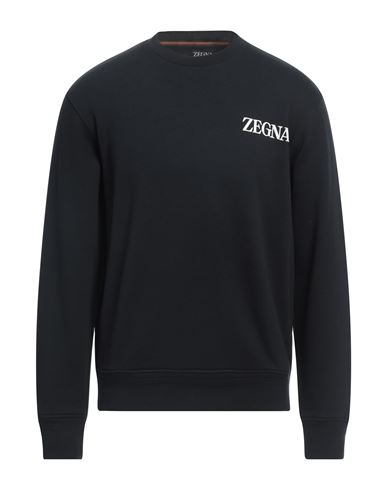 ZEGNA ZEGNA MAN SWEATSHIRT BLACK SIZE 40 COTTON