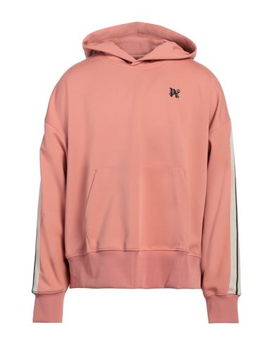 Palm Angels Man Sweatshirt Salmon Pink Size L Polyester, Elastane In Salmon Pink