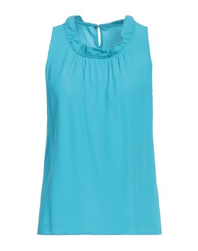 Camicettasnob Woman Top Azure Size 10 Viscose In Blue