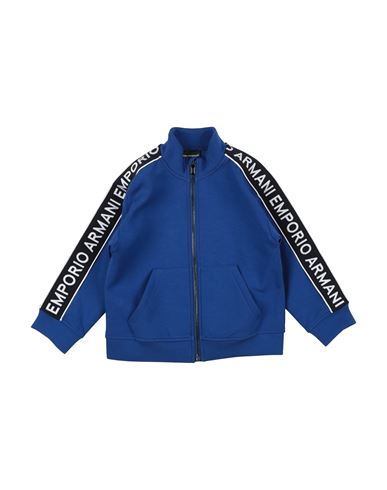 Emporio Armani Toddler Girl Sweatshirt Blue Size 4 Cotton, Polyester, Elastane In Blue
