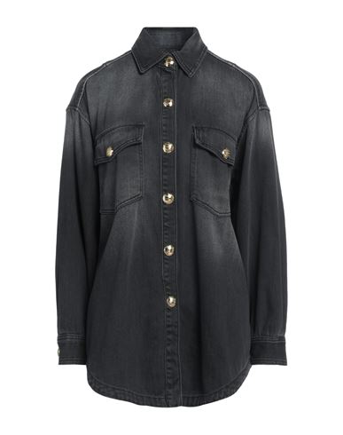 Gaelle Paris Gaëlle Paris Woman Denim Shirt Black Size 4 Cotton In Black