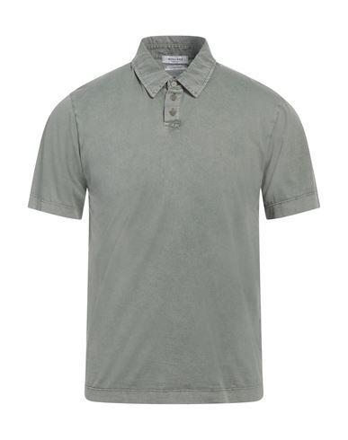 Wool & Co Man Polo Shirt Sage Green Size S Mako Cotton In Sage Green
