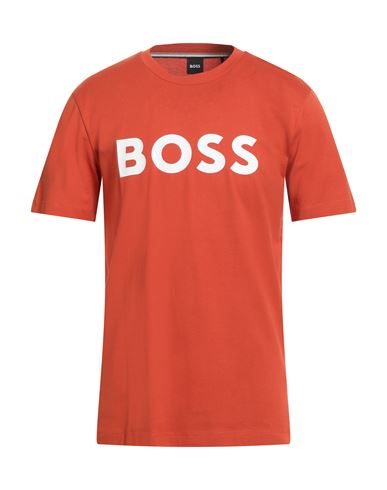 Hugo Boss Boss Man T-shirt Rust Size Xl Cotton In Red