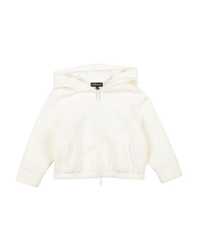 Emporio Armani Toddler Girl Sweatshirt Ivory Size 6 Cotton, Polyester, Elastane In White