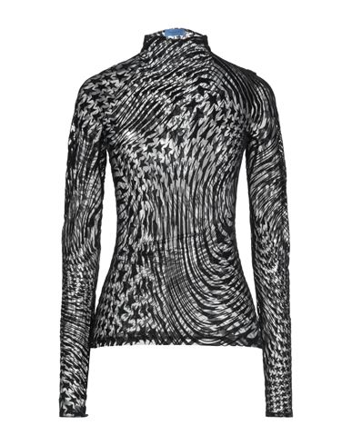 MUGLER MUGLER WOMAN T-SHIRT BLACK SIZE 4 POLYAMIDE, ELASTANE 