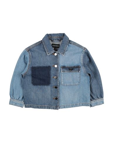 Emporio Armani Toddler Girl Denim Shirt Blue Size 6 Cotton In Blue