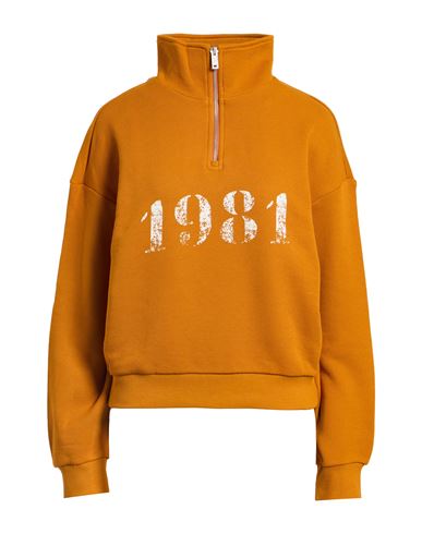 Emporio Armani Woman Sweatshirt Rust Size L Cotton, Elastane In Orange