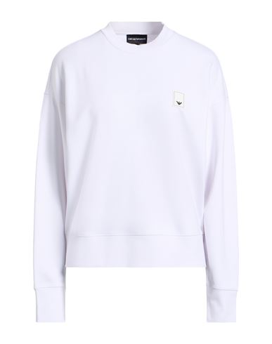 Emporio Armani Woman Sweatshirt White Size L Viscose, Polyester, Elastane In White