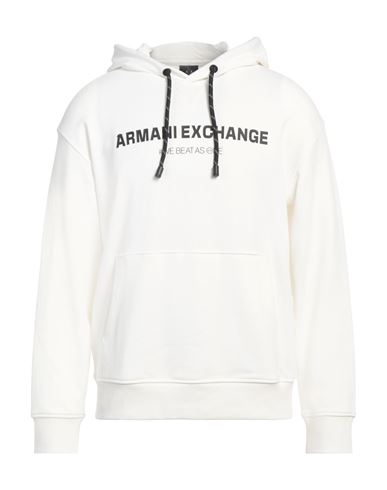Armani Exchange Man Sweatshirt White Size M Cotton, Polyester, Elastane In White