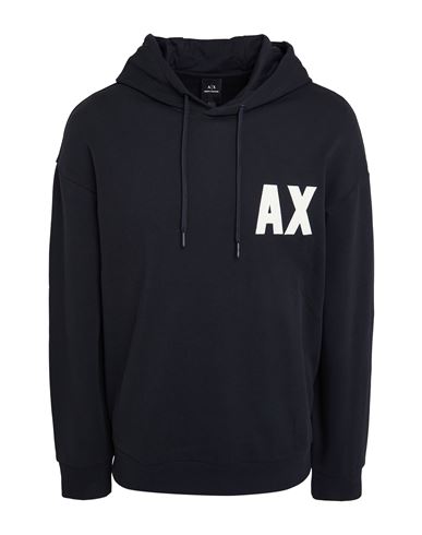 Armani Exchange Man Sweatshirt Navy Size M Cotton, Elastane In Blue
