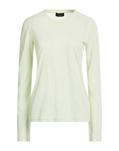 Roberto Collina Woman T-shirt Light Green Size M Cotton, Polyamide In White