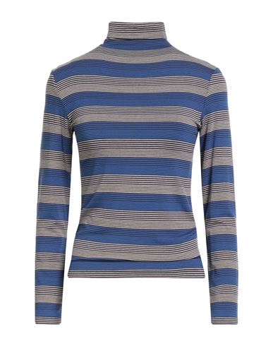 Niū Woman T-shirt Navy Size L Viscose, Elastane