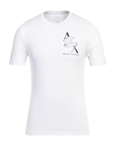 Armani Exchange Man T-shirt White Size Xs Cotton In White