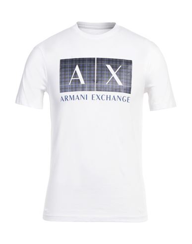 Armani Exchange Man T-shirt White Size Xs Cotton In White
