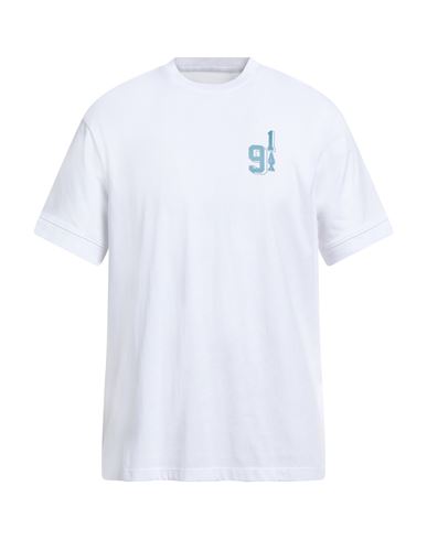 Armani Exchange Man T-shirt White Size L Cotton In Gray