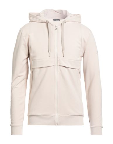 Ea7 Man Sweatshirt Beige Size Xxl Cotton, Polyester, Elastane In Neutral