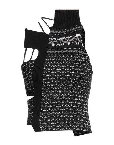 Mm6 Maison Margiela Woman Top Black Size Xs Polyamide, Wool, Synthetic Fibers, Cotton, Cashmere In Black