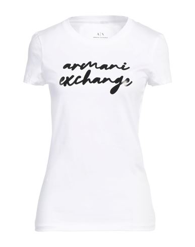 Armani Exchange Woman T-shirt White Size S Cotton In White
