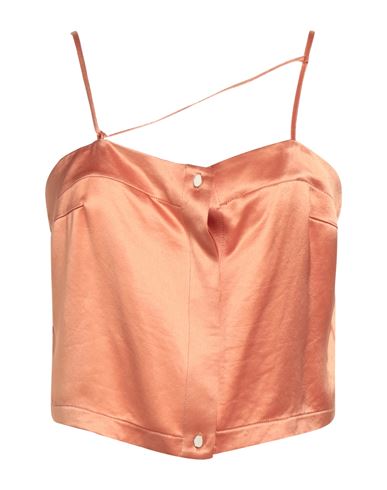 Isabelle Blanche Paris Woman Top Camel Size M Acetate, Polyester In Brown