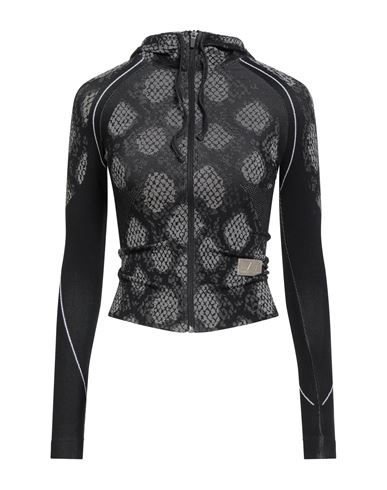 Ea7 Woman Sweatshirt Black Size L Polyamide, Polyester, Elastane In Black