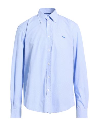 Harmont & Blaine Man Shirt Light Blue Size Xl Cotton In Blue
