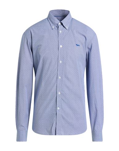 Harmont & Blaine Man Shirt Navy Size Xxl Cotton In Blue