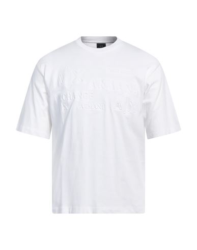 Armani Exchange Man T-shirt White Size L Cotton In White