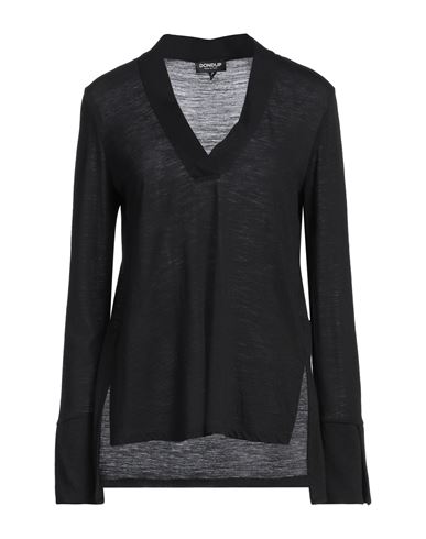 Dondup Woman T-shirt Black Size M Wool, Polyamide In Black
