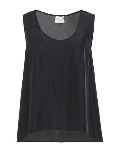 Alysi Crème Woman Top Black Size 8 Silk In Black
