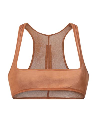Rick Owens Woman Top Tan Size 4 Cotton In Brown