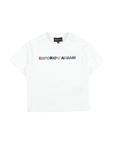 Emporio Armani Toddler Girl T-shirt White Size 6 Cotton In White