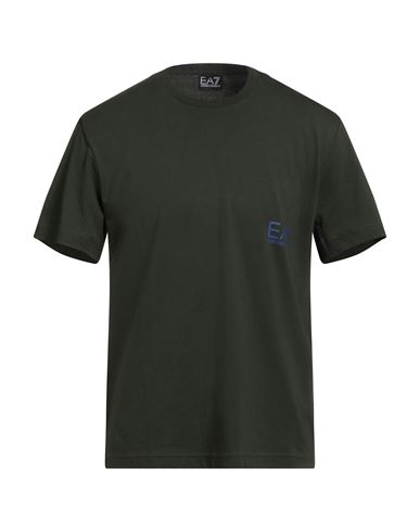 Ea7 Man T-shirt Military Green Size 3xl Cotton