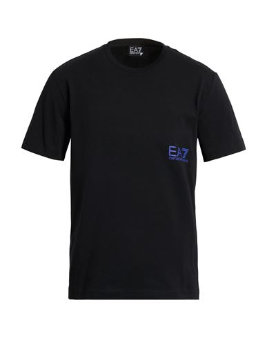 Ea7 Man T-shirt Black Size 3xl Cotton In Black