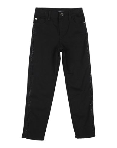 Emporio Armani Toddler Girl Jeans Black Size 6 Cotton, Elastane In Black