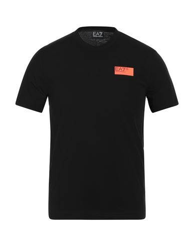Ea7 Man T-shirt Black Size 3xl Cotton In Black