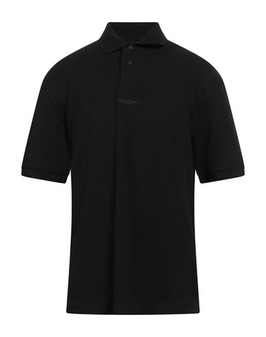 Armani Exchange Man Polo Shirt Black Size L Cotton In Black