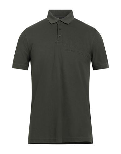 Armani Exchange Man Polo Shirt Military Green Size M Cotton In Green
