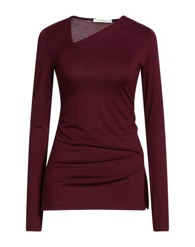 Maliparmi Malìparmi Woman T-shirt Burgundy Size 10 Viscose, Elastane In Red