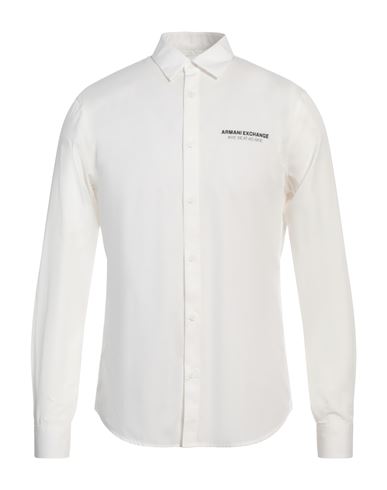 Armani Exchange Man Shirt White Size L Cotton In White