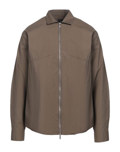 Armani Exchange Man Shirt Brown Size M Cotton In Brown