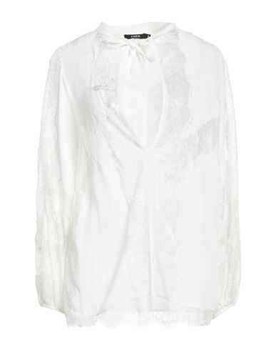 Amen Woman Top White Size 4 Viscose, Polyamide In White