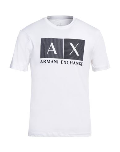 Armani Exchange Man T-shirt White Size S Cotton In White